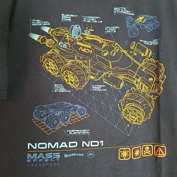 Mass Effect Andromeda Nomad ND1 Blueprint T-Shirt 4XL Loot Wear Exclusive - Picture 2 of 5